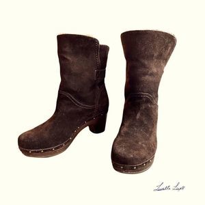 Camp fire : UGG Boots with wooden heel